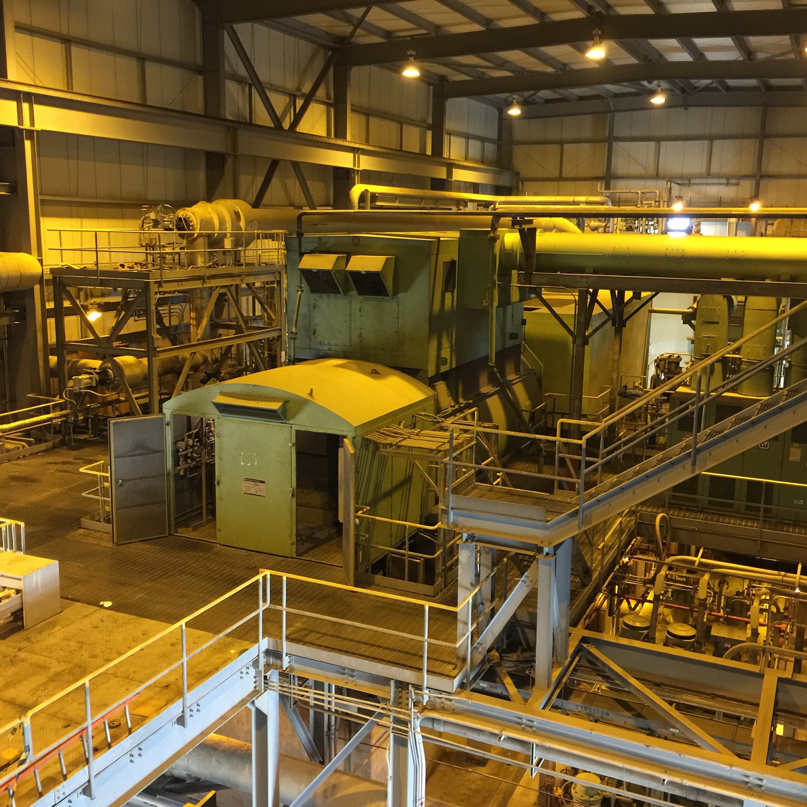 Interior of a power plant hall
