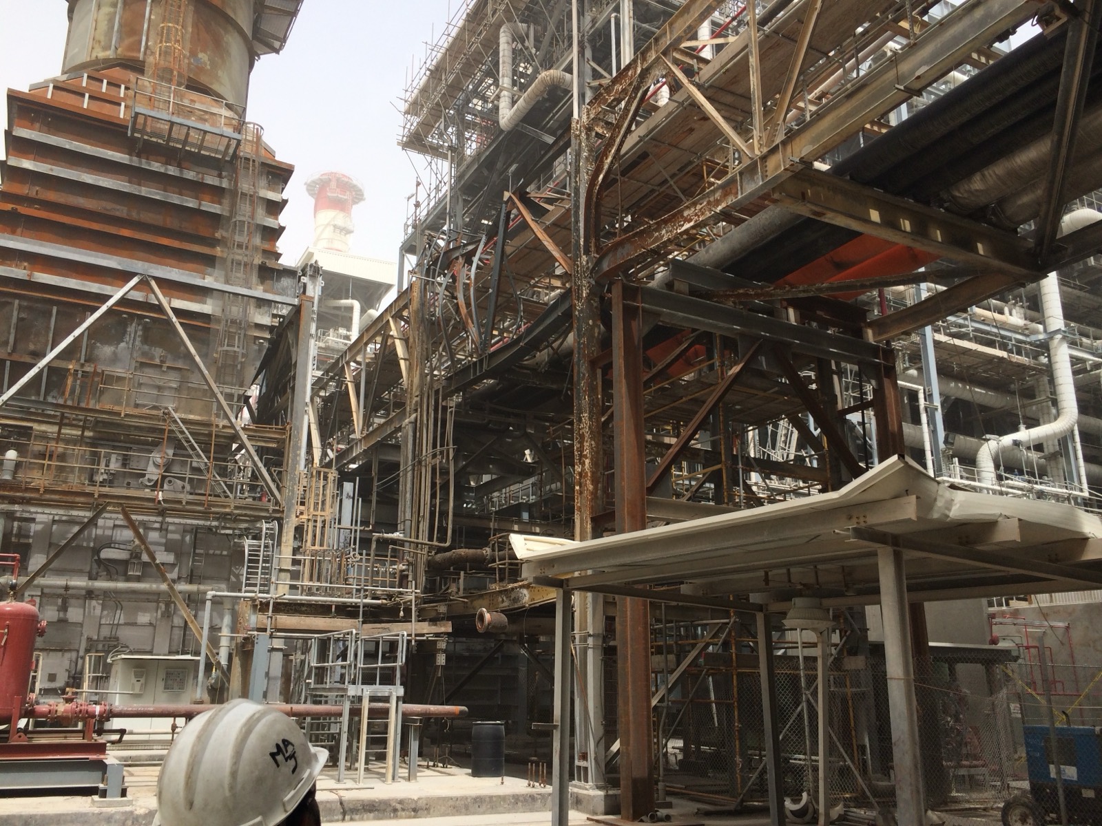 An NPM technician on a power-plant site in the Gulf
